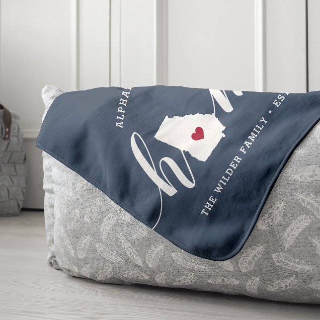 Couverture Sherpa Géorgie Accueil Etat Personnalisé (Créateur téléchargé)