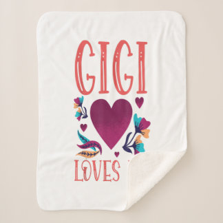 Couverture Sherpa Gigi aime moi Valentines jour cadeau à la petite-f