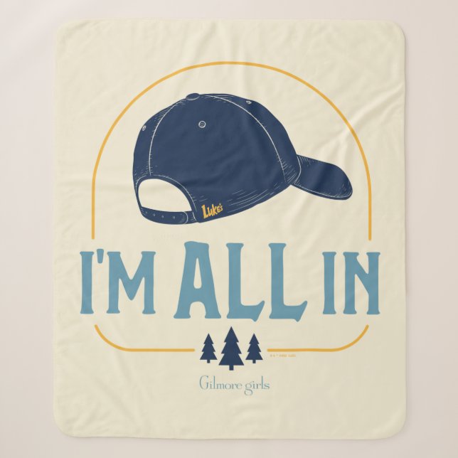 Couverture Sherpa Gilmore Girls I’m All In Luke’s Hat (Devant)