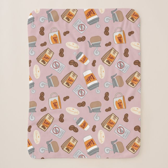 Couverture Sherpa Gilmore Girls | Luke's Diner Coffee Motif (Devant)
