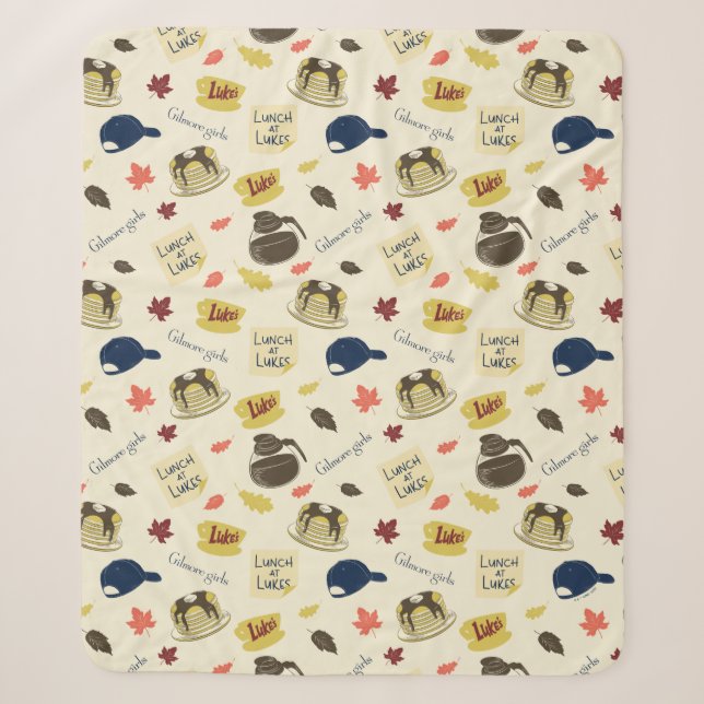 Couverture Sherpa Gilmore Girls Lunch at Luke’s Pattern (Devant)