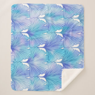 Couverture Sherpa Ginkgo Biloba Feuille Motif d'automne