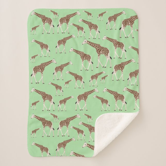 Couverture Sherpa Giraffe Jungle Safari animal (Devant)