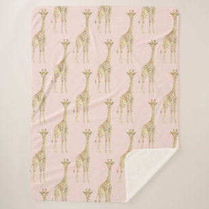 Couverture Sherpa Giraffes mignonnes de Pêche à Brosse