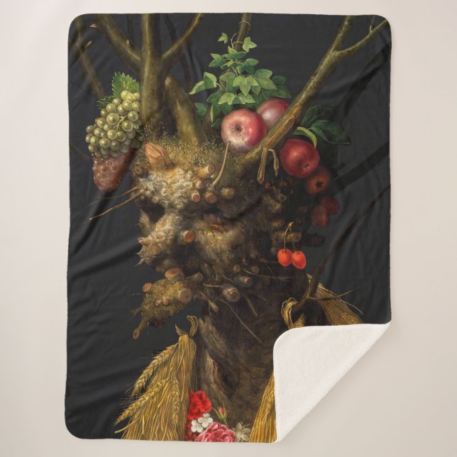 Couverture Sherpa Giuseppe Arcimboldo - Quatre saisons en une tête (Devant)