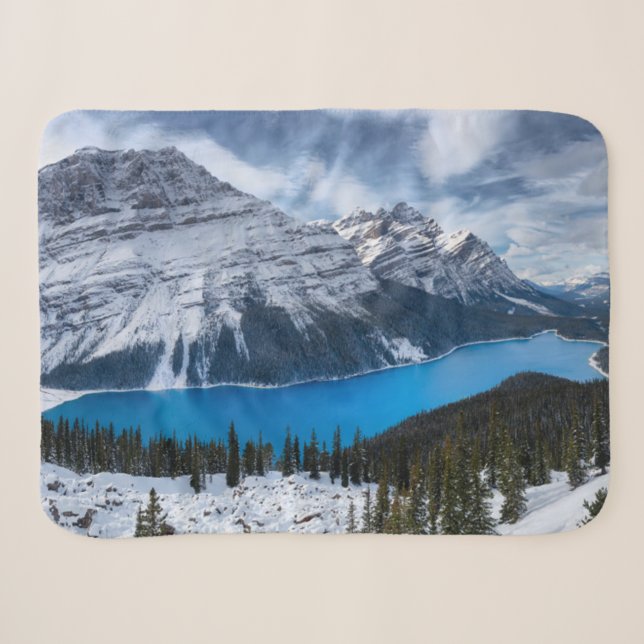 Couverture Sherpa Glace et neige | Lac Peyto, Rocheuses canadiennes (Devant (Horizontal))