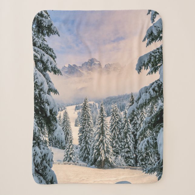 Couverture Sherpa Glace et neige | Rosengarten, Allemagne (Devant)