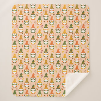 Couverture Sherpa Gnomes d'automne dans le Motif forestier
