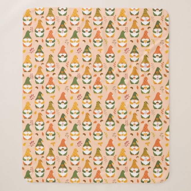 Couverture Sherpa Gnomes d'automne dans le Motif forestier (Devant)
