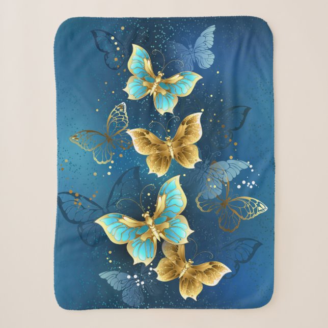 Couverture Sherpa Golden butterflies (Devant)