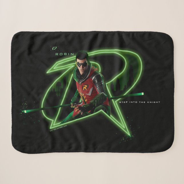 Couverture Sherpa Gotham Knights Robin en logo (Devant (Horizontal))
