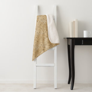 Couverture Sherpa gouttelettes d'eau d'or
