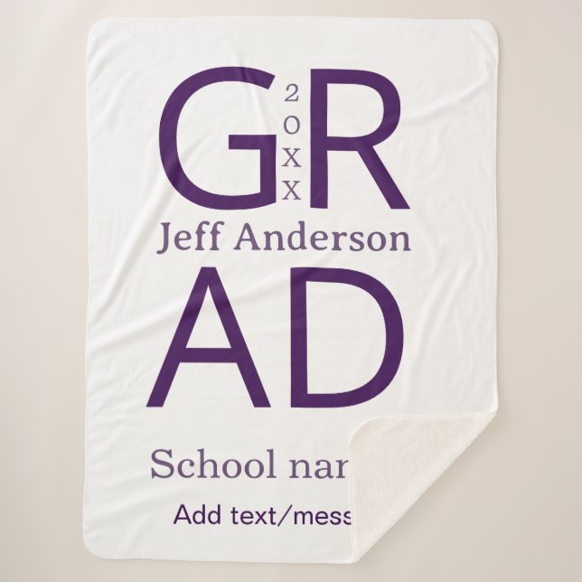 Couverture Sherpa Grad typography modern graduation simple minimal c (Devant)