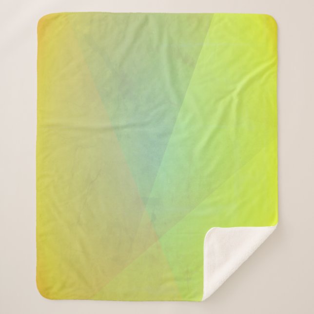 Couverture Sherpa Gradation géométrique jaune moderne (Devant)