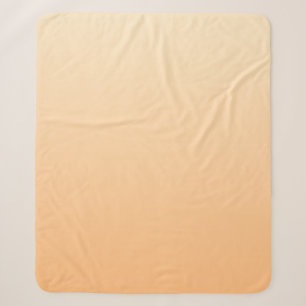 Couverture Sherpa Gradient de couleur jaune clair et orange