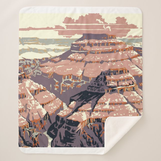 Couverture Sherpa Grand Canyon Western Graphic Art American (Devant)