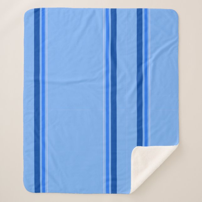 Couverture Sherpa Grandes Bleues Blanche Sherpa (Devant)