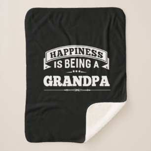 Couverture Sherpa Grandfather Gift   Happiness Is Being A Grandpa