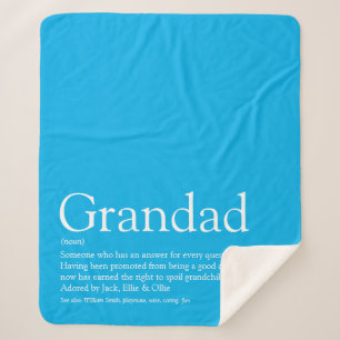 Couverture Sherpa Grandpa Grand Papa Définition Amusement Ciel Bleu
