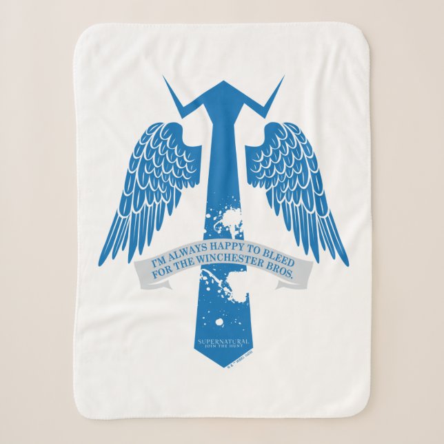 Couverture Sherpa Graphique de citation de Cravate de Castiel surnat (Devant)
