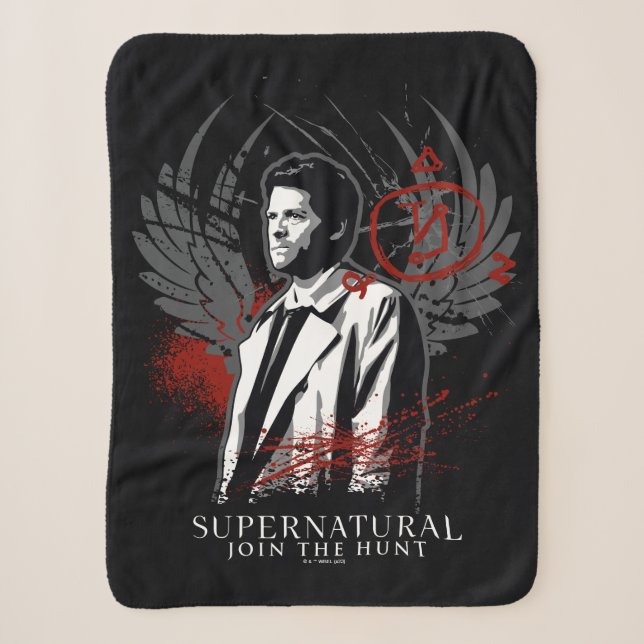 Couverture Sherpa Graphique de graffiti de Castiel surnaturel (Devant)