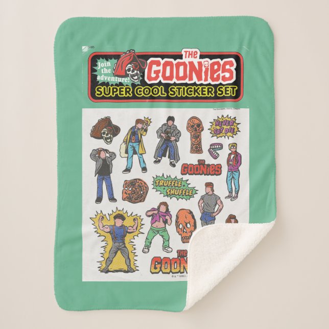 Couverture Sherpa Graphique de la feuille d'autocollants rétro Gooni (Devant)