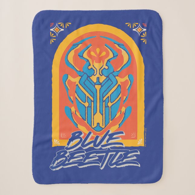 Couverture Sherpa Graphique de Talavera de scarabée bleu (Devant)