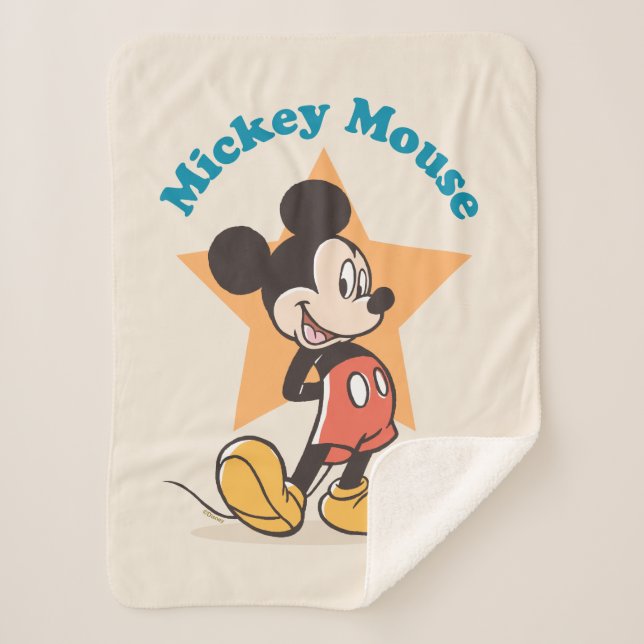 Couverture Sherpa Graphique du nom de star de Mickey Mouse (Devant)