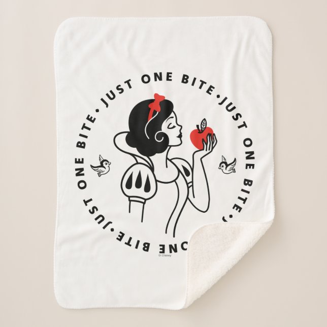 Couverture Sherpa Graphique En Plan Blanc Neige "Just One Bite" (Devant)