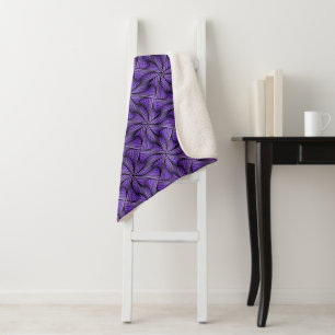 Couverture Sherpa Graphique géométrique 3D Spiral Twist Purple