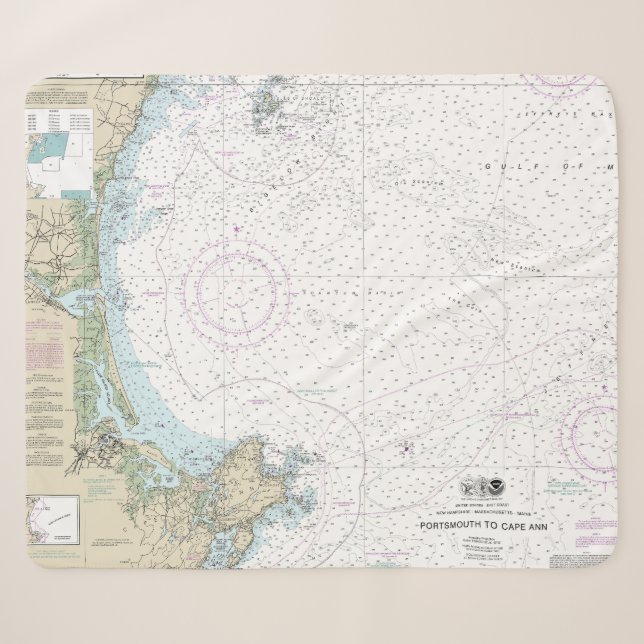 Couverture Sherpa Graphique nautique de Portsmouth à Cape Ann 13278 (Devant (Horizontal))