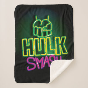 Couverture Sherpa Graphique néon Hulk Smash