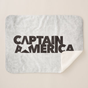 Couverture Sherpa Graphisme de nom d'étoile stylisé Captain America