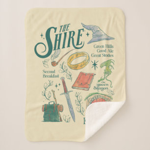Couverture Sherpa Graphisme en collage aquarelle THE SHIRE™