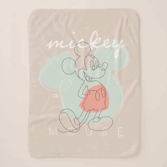 Couverture Sherpa Graphisme en ligne continue de Mickey Mouse (Devant)