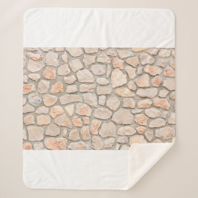Couverture Sherpa Gray stone wall background. stone, texture, wall  (Devant)