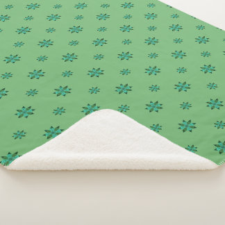 Couverture Sherpa Green Star Sherpa Blanket
