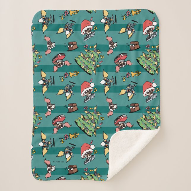 Couverture Sherpa Gremlins | Motif de Noël comique (Devant)