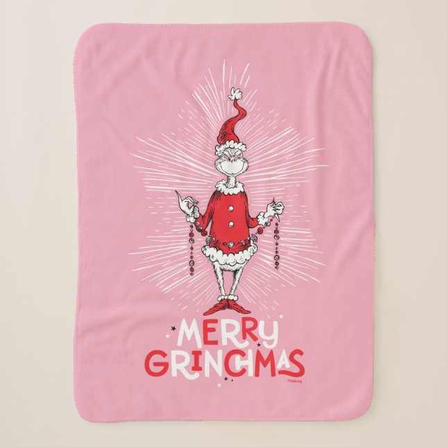 Couverture Sherpa Grille | Joyeux Grinchmas (Devant)