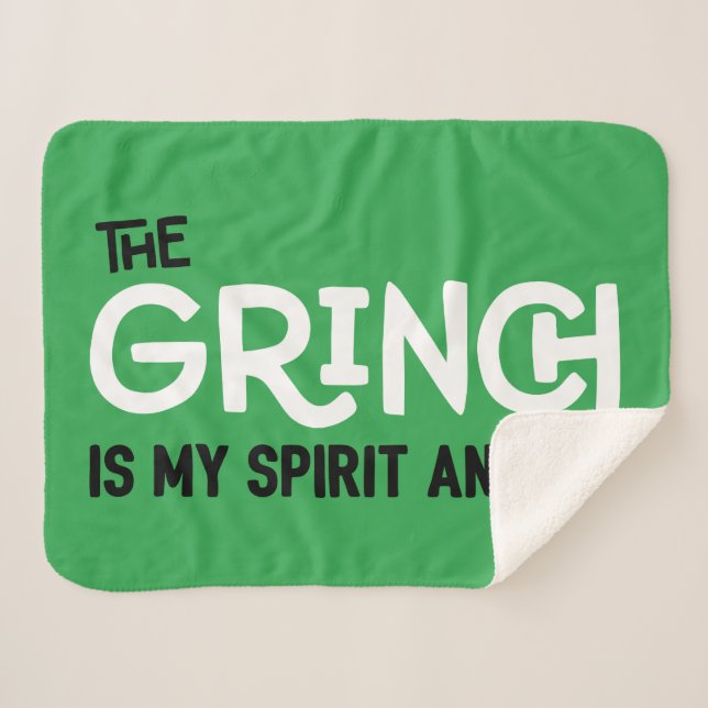 Couverture Sherpa Grinch est ma citation de Spirit Animal (Devant (Horizontal))