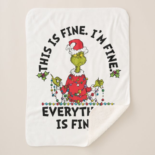 Couverture Sherpa Grinch | Everything is Fine (Devant)