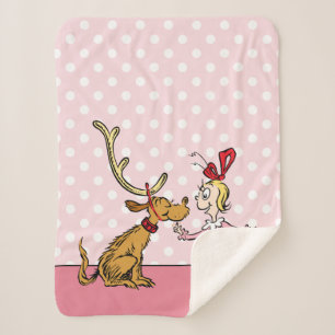Couverture Sherpa Grinch Max & Cindy Lou Who