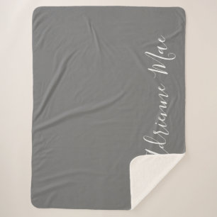 Couverture Sherpa Gris d'égout personnalisé