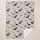 Gris Motif de Corgi