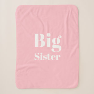Couverture Sherpa Grosse soeur rose blanche fille