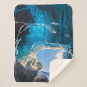 Couverture Sherpa Grotte de cristal, champ de glace de Vatnajokull, 