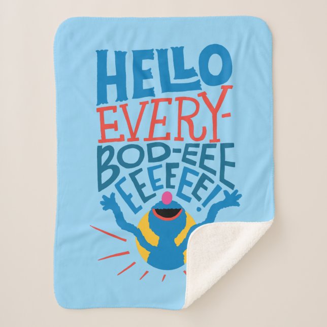 Couverture Sherpa Grover Hello (Devant)