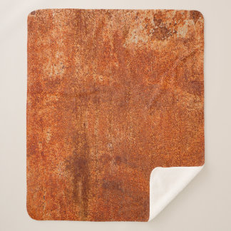 Couverture Sherpa Grunge texture métal rouillé. Corrosion rouillée e