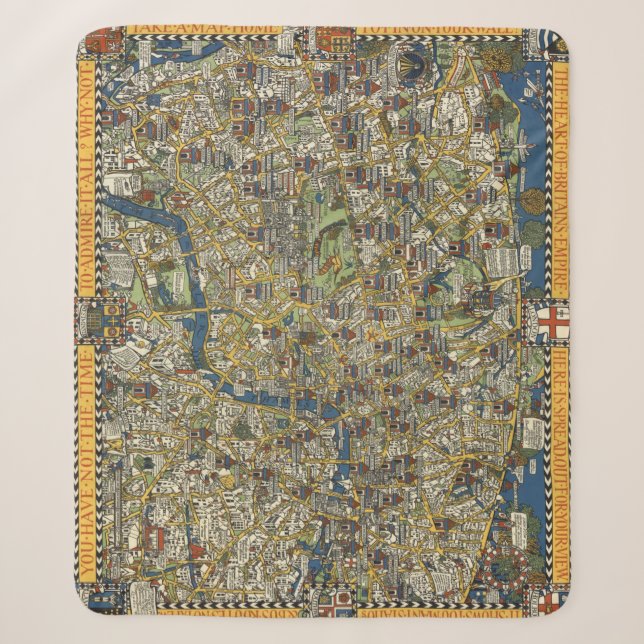 Couverture Sherpa Guide vintage De Londres (Devant)
