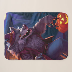 Couverture Sherpa Halloween/loup-garou/automne/automne